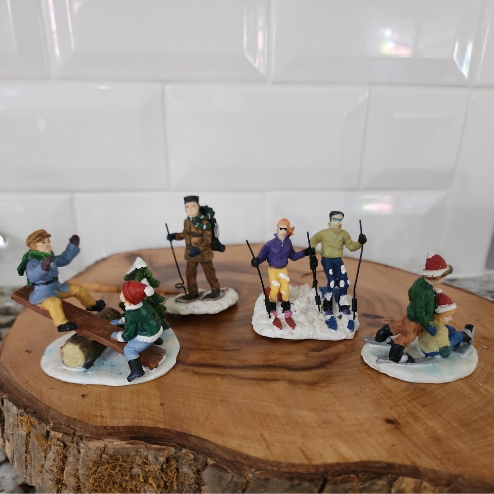 Santa's Workbench 2004 Winter Sports Figurines 7322795 Teeter Totter Skiing